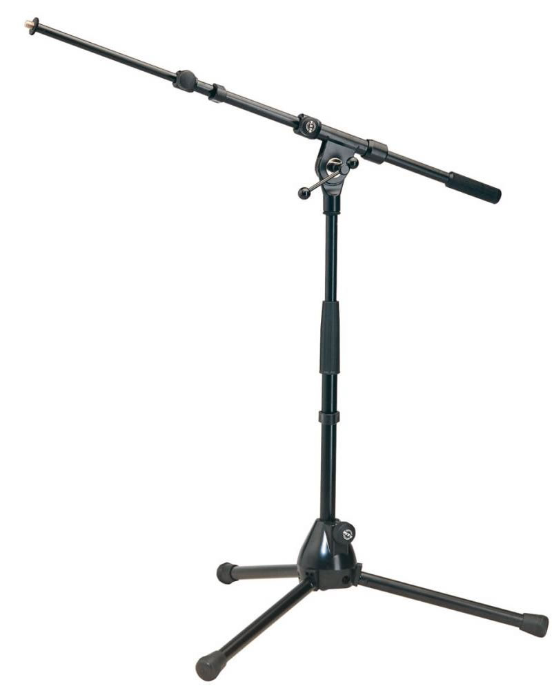 Support Pied Microphone Avec Pince de Micro Hauteur Ajustable 91-154cm Noir